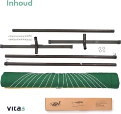 Hamac Vita5 Avec Support Et Barre D'écartement - 2 Personnes - Kussen Amovible - Résistant Aux Intempéries - Vert Foncé 15 Hamac Vita5 Avec Support Et Barre D'écartement - 2 Personnes - Kussen Amovible - Résistant Aux Intempéries - Vert Foncé -Jardin Meubles Magasin 1200x1120