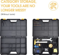 Tabouret D'atelier Kingrack Avec Boîte à Outils, Marchepied 2 En 1 Pliable, Avec Tapis En Caoutchouc Antidérapant, Lic -Jardin Meubles Magasin 1200x1124 2