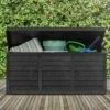 Boîte De Rangement Coussin De Jardin | Boîte De Rangement En Plastique Noir Pour Extérieur De 320 Litres