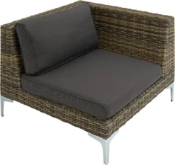 Tectake - Ensemble Osier Modulaire Villanova Coin Droit Naturel - 404416