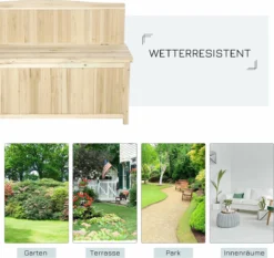 Outsunny Banc De Jardin Avec Rangement Banc De Rangement Banc 2 Places Capacité De Charge 250 Kg Bois De Pin 84B-460 -Jardin Meubles Magasin 1200x1132 3