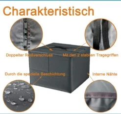 LAUWG - Sac De Rangement Deluxe XXL (80 X 80 X 60 Cm), Housse De Protection Pour Coussins - Sac De Rangement Pour Coussins De Jardin, Oxford 600D 12 LAUWG - Sac De Rangement Deluxe XXL (80 X 80 X 60 Cm), Housse De Protection Pour Coussins - Sac De Rangement Pour Coussins De Jardin, Oxford 600D -Jardin Meubles Magasin 1200x1133 3