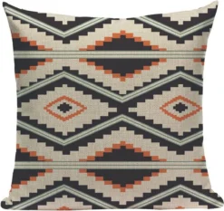 Coussins Coussins Décoratifs 45x45 - Boho - Ibiza - Lin - 45 X 45 - Fermeture éclair