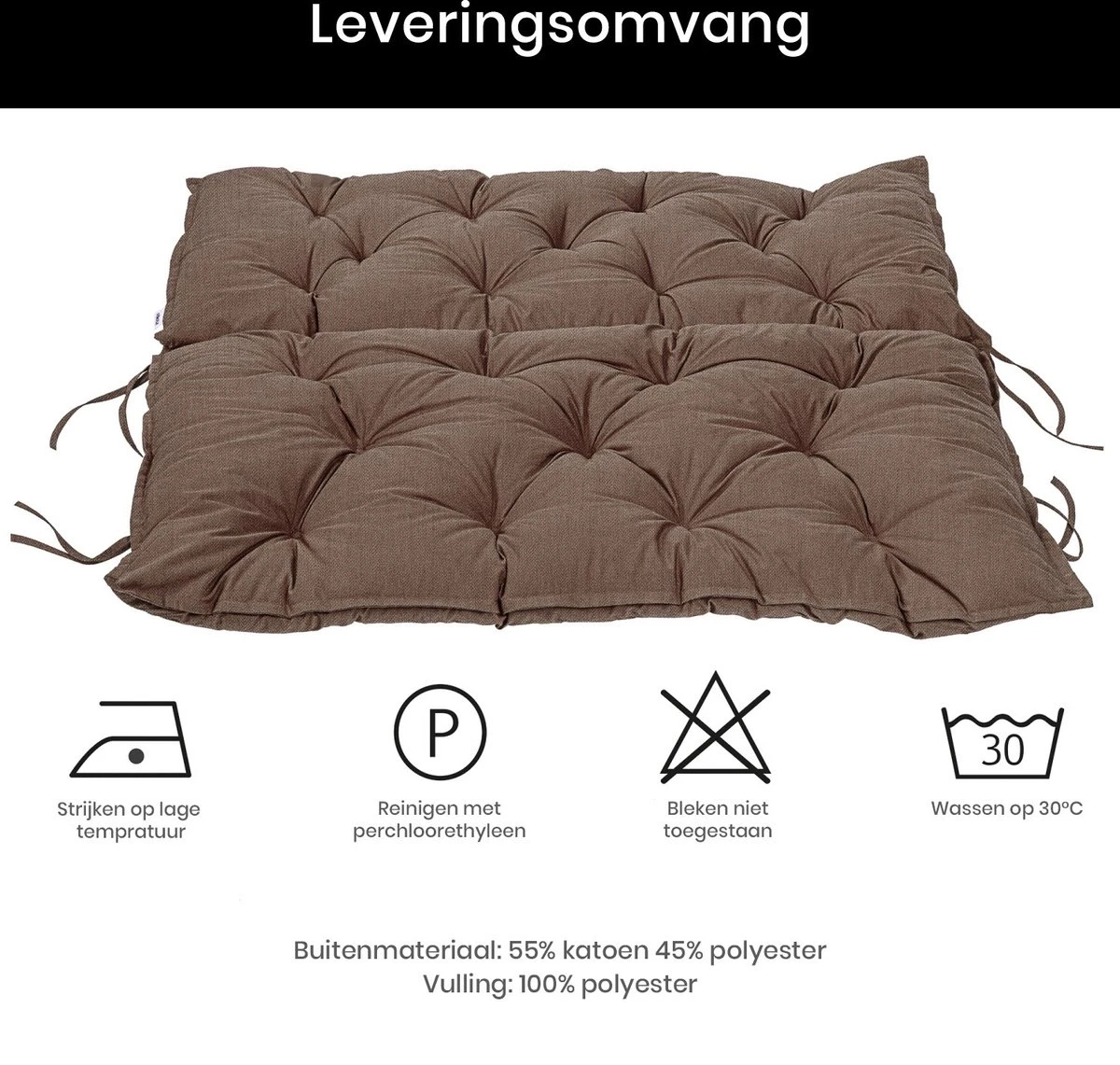 Coussin De Palette - Coussins Pour Palettes - Kussen De Salon - Coussin De Banc De Jardin - Coussin De Banc - Avec Dossier Bas - Katoen - Polyester - 2,1 Kg - Beige - 100 Cm X 98 Cm X 8 Cm 2 Coussin De Palette - Coussins Pour Palettes - Kussen De Salon - Coussin De Banc De Jardin - Coussin De Banc - Avec Dossier Bas - Katoen - Polyester - 2,1 Kg - Beige - 100 Cm X 98 Cm X 8 Cm – Image 2