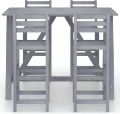 Ensemble De Bar De Jardin Premium - Ensemble De Bar De Jardin 5 Pièces Bois D'acacia Massif Gris 14 Ensemble De Bar De Jardin Premium - Ensemble De Bar De Jardin 5 Pièces Bois D'acacia Massif Gris -Jardin Meubles Magasin 1200x1141 4