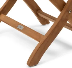 Riviera Maison Chaise De Jardin Sans Accoudoir - Gili Plein Air Dining Chair - Teck, Batyline - Wit -Jardin Meubles Magasin 1200x1143 4