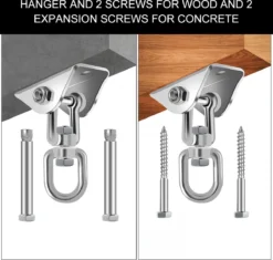 SWAWIS Lot De 2 Crochets De Plafond Pour Chaise Hamac Crochets De Balançoire à 360 Degrés Capacité De 450 Kg -Jardin Meubles Magasin 1200x1143 7