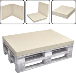 Beautissu ECO Pure - Coussin De Siège Pliable - 120x80x8 Cm Dans La Nature - Coussin Pour Meubles En Palette -Jardin Meubles Magasin 1200x1146 6