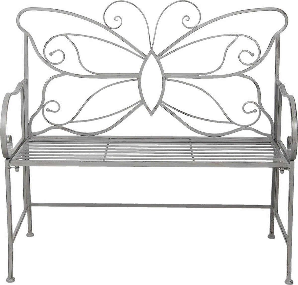 Clayre & Eef Banc De Jardin 5Y0459G 108 * 55 * 99 Cm - Banc En Fer Grijs Banc D'extérieur Mobilier De Jardin De Jardin 1 Clayre & Eef Banc De Jardin 5Y0459G 108 * 55 * 99 Cm - Banc En Fer Grijs Banc D'extérieur Mobilier De Jardin De Jardin