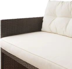 Teamson Home - Ensemble De Salon D'angle 3 Pièces - Mobilier De Jardin De Jardin - Canapé De Jardin - Table Et Coussins Inclus - Rotin - Marron / Wit -Jardin Meubles Magasin 1200x1150 10