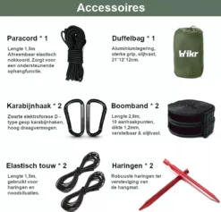 Hamac Hikr - 2 Personnes - Nylon Premium 210T - Bushcraft - Moustiquaire & Moustiquaire - Hamac De Voyage 300KG - Survie - Plein Air - Randonnée - Moustiquaire - Léger -Jardin Meubles Magasin 1200x1150