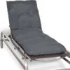 Beautissu Cushion Garden Cushion Lounger -Coussin De Bronzage Pour Salon De Jardin 190x60x8 Cm Anthracite - Coussins De Jardin En Matelas Qualité Coussin - Flair RL