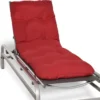 Beautissu Cushion Garden Cushion Lounger -Coussin De Bronzage Pour Salon De Jardin 190x60x8 Cm Rouge - Coussins De Jardin En Matelas Qualité Coussin - Flair RL