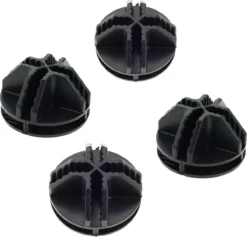 PrimeMatik - Pack De 4 Connecteurs Noirs Pour Armoire Organisateur Cubique Modulaire 35x35cm 17x35cm