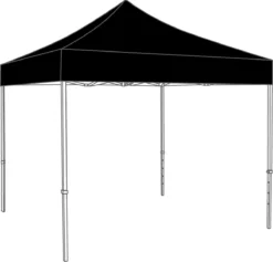 Tente De Fête Professionnelle Partyspace Pliable 3x3m - Cadre En Aluminium Avec épaisseur De Paroi De 2,5 Mm - Bâche De Toit En Polyester (avec Housse De Protection) - Zwart 19 Tente De Fête Professionnelle Partyspace Pliable 3x3m - Cadre En Aluminium Avec épaisseur De Paroi De 2,5 Mm - Bâche De Toit En Polyester (avec Housse De Protection) - Zwart -Jardin Meubles Magasin 1200x1152 4