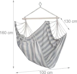 Fauteuil Suspendu Relaxdays - Moderne - Coton - 150 Kg - Chaise Hamac - Intérieur Et Extérieur Color Mix 2 16 Fauteuil Suspendu Relaxdays - Moderne - Coton - 150 Kg - Chaise Hamac - Intérieur Et Extérieur Color Mix 2 -Jardin Meubles Magasin 1200x1152 7