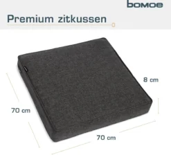 Bomoe Ilano - Coussin D'assise Lounge Plein Air 70x70cm - Coussin De Jardin épaisseur 8cm, Lavable & Protection UV - Anthracite 16 Bomoe Ilano - Coussin D'assise Lounge Plein Air 70x70cm - Coussin De Jardin épaisseur 8cm, Lavable & Protection UV - Anthracite -Jardin Meubles Magasin 1200x1153 10