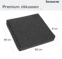 Bomoe Ilano - Coussin D'assise Plein Air Lounge 60x60cm - Coussin De Jardin épaisseur 8cm, Lavable & Protection UV - Anthracite 15 Bomoe Ilano - Coussin D'assise Plein Air Lounge 60x60cm - Coussin De Jardin épaisseur 8cm, Lavable & Protection UV - Anthracite -Jardin Meubles Magasin 1200x1153 11