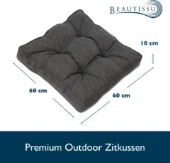 Beautissu BeauFlair - Coussin D'assise Lounge Plein Air 60x60cm - Coussin De Jardin épaisseur 10cm - Housse Hydrofuge & Saleté - Anthracite 14 Beautissu BeauFlair - Coussin D'assise Lounge Plein Air 60x60cm - Coussin De Jardin épaisseur 10cm - Housse Hydrofuge & Saleté - Anthracite -Jardin Meubles Magasin 1200x1153 17