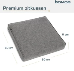 Bomoe Ilano - Coussin D'assise Lounge Plein Air 60x60cm - Coussin De Jardin épaisseur 8cm, Lavable & Protection UV - Gris Clair 13 Bomoe Ilano - Coussin D'assise Lounge Plein Air 60x60cm - Coussin De Jardin épaisseur 8cm, Lavable & Protection UV - Gris Clair -Jardin Meubles Magasin 1200x1153 9