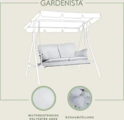 Gardenista Balançoire De Jardin Hamac Canapé Coussins De Rechange Auvent Plein Air Meubles De Patio Water Doux Et Confortable 2 Places -Jardin Meubles Magasin 1200x1154 9