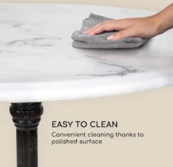 Blumfeldt Patras Taverna 4-Seasons-Marbre - Table Bistrot 60 X 110 Cm (ØxH) - Table De Bar - Table De Jardin - Marbre - Pour L'extérieur Et L'intérieur -Jardin Meubles Magasin 1200x1155 3