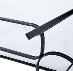 Table De Jardin Springos | Table D'extérieur | Table à Manger D'extérieur | Métal | Verre Trempé | 120 X 70 X 73 Cm | Noir -Jardin Meubles Magasin 1200x1161 5