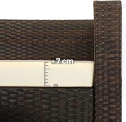 Your Home - Set De Canapé Lounge Avec Table - Salon De Jardin 5 Pièces - Avec Plateau En Verre - Avec Coussins - Canapé De Jardin - Brun-beige -Jardin Meubles Magasin 1200x1162 6