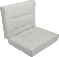 Beautissu Elements - Set De Coussins Palette - 1x Coussin D'Assise 120x80 Cm & 2x Coussin De Dossier 60x40 Cm - Grijs Clair -Jardin Meubles Magasin 1200x1163 10