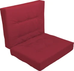 Beautissu Elements - Set De Coussins Palette - 1x Coussin D'Assise 120x80 Cm & 1x Coussin De Dossier 120x40 Cm - Rouge -Jardin Meubles Magasin 1200x1163 12