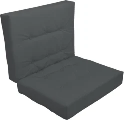 Beautissu Elements - Set De Coussins Palette - 1x Coussin D'Assise 120x80 Cm & 2x Coussin De Dossier 60x40 Cm - Grijs Graphite -Jardin Meubles Magasin 1200x1163 7
