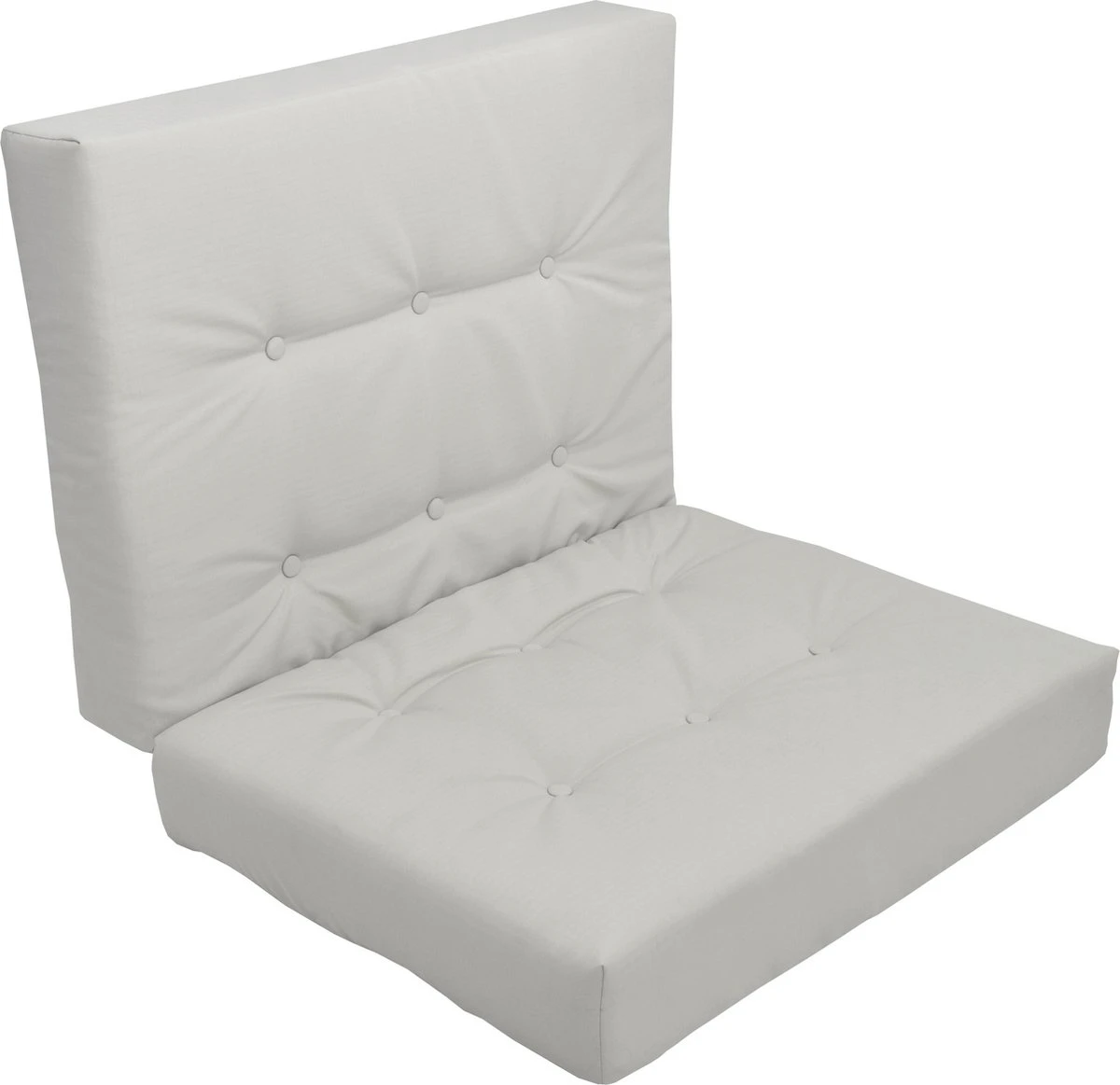 Beautissu Elements - Set De Coussins Palette - 1x Coussin D'Assise 120x80 Cm & 1x Coussin De Dossier 120x40 Cm - Grijs Clair 7 Beautissu Elements - Set De Coussins Palette - 1x Coussin D'Assise 120x80 Cm & 1x Coussin De Dossier 120x40 Cm - Grijs Clair – Image 7