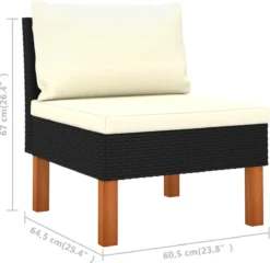 Prolenta Premium - Ensemble De Salon 3 Pièces Polyrotin Et Bois D'eucalyptus Massif - Maison Et Jardin -Jardin Meubles Magasin 1200x1164