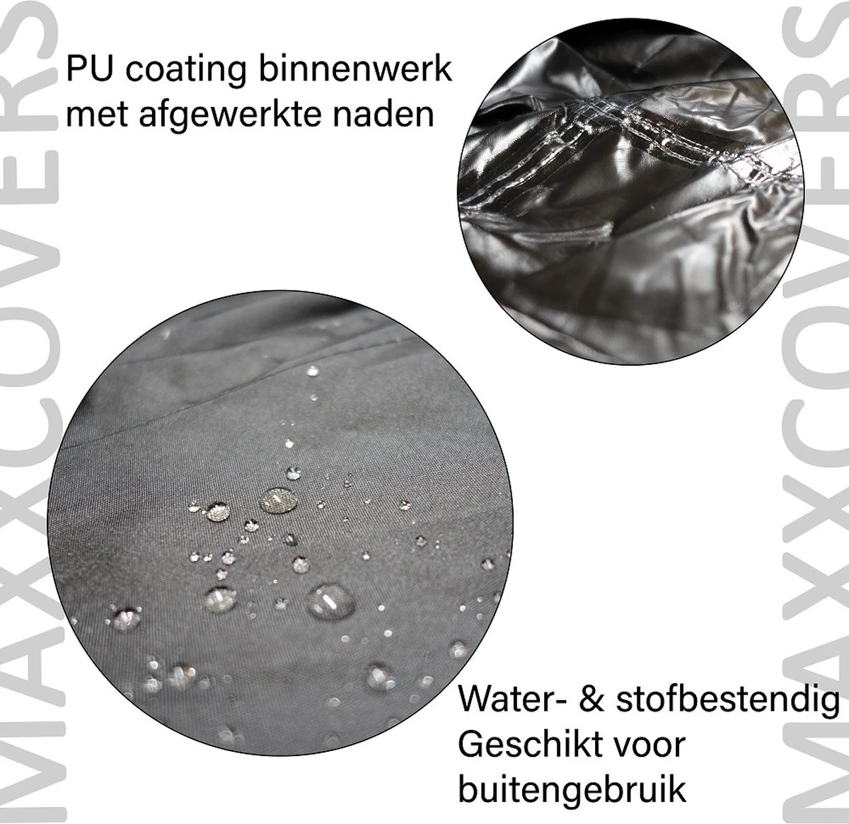 Maxxcovers Housse Mobilier De Jardin - Housse De Salon En Forme De L - 235x235x90x70 Cm - Premium - Zwart 4 Maxxcovers Housse Mobilier De Jardin - Housse De Salon En Forme De L - 235x235x90x70 Cm - Premium - Zwart – Image 4