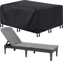 Housse De Chaise De Jardin Springos| Chaises De Jardin | Housse De Chaise De Jardin | Étanche | 200 X 68 X 70 Cm | Noir