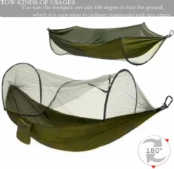 Hamac De Camping Avec Moustiquaire, 1/2 Personne Hamac De Voyage Outdoor En Nylon Léger Hamac Portable Pour Camping Randonnée Sac à Dos, Voyage, Plage (USA290*140cm/vert Foncé) 12 Hamac De Camping Avec Moustiquaire, 1/2 Personne Hamac De Voyage Outdoor En Nylon Léger Hamac Portable Pour Camping Randonnée Sac à Dos, Voyage, Plage (USA290*140cm/vert Foncé) -Jardin Meubles Magasin 1200x1166