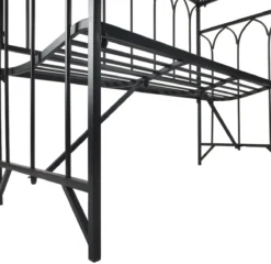 Banc Rose Patchogue De Nancy's - Arche De Rose - Banc De Jardin - Banc Arbor - Métal - Zwart - 115 X 50 X 203 Cm -Jardin Meubles Magasin 1200x1167