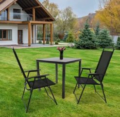 VCM Mobilier De Jardin 3 Pièces Groupe De Sièges Chaises De Table En Verres Ensemble Set Haut 80S Mobilier De Jardin 3 Pièces Groupe De Chaises En Verres Set Haut 80S -Jardin Meubles Magasin 1200x1168 1