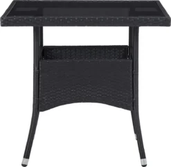 La Dolce Vita - Salon De Jardin 5 Pièces - Salon De Terrasse - Salon De Jardin Avec Chaises Et Table - Salon De Plein Air Poly Rotin Et Verre Noir -Jardin Meubles Magasin 1200x1169 5