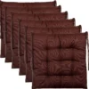 Coussin De Siège, Coussin Décoratif, Coussin De Chaise, Coussin Décoratif, Coussin De Jardin - 9 Matelassage - Dans Divers Motifs (lot De 6, Marron)