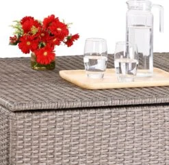 Casaria Coffre De Rangement 75x75x70cm Idéal Coussin Polyrotin Résistant Intempéries Revêtement Beige 14 Casaria Coffre De Rangement 75x75x70cm Idéal Coussin Polyrotin Résistant Intempéries Revêtement Beige -Jardin Meubles Magasin 1200x1169 9