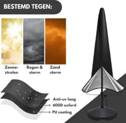 VAIVE Housse De Parasol Imperméable 600D Avec Fermeture Éclair - Pour Parasol Flottant Et Parasol Sur Pied 9 VAIVE Housse De Parasol Imperméable 600D Avec Fermeture Éclair - Pour Parasol Flottant Et Parasol Sur Pied -Jardin Meubles Magasin 1200x1171 7