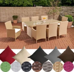 Clp Avignon BIG Ensemble De Jardin - Poly Rotin - Sable - Couverture De Couleur Blanc Cassé -Jardin Meubles Magasin 1200x1172 7