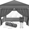 Coazy | Tente De Réception étanche 3x3 Mètres Pliable Avec 4 Parois Latérales | Pavillon Avec 4 Panneaux Latéraux | Facile à Monter | Tente Pop-up Avec Piquets, Corde Et Pieds Antidérapants