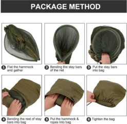 Hamac De Camping Avec Moustiquaire, 1/2 Personne Hamac De Voyage Outdoor En Nylon Léger Hamac Portable Pour Camping Randonnée Sac à Dos, Voyage, Plage (USA290*140cm/vert Foncé) 19 Hamac De Camping Avec Moustiquaire, 1/2 Personne Hamac De Voyage Outdoor En Nylon Léger Hamac Portable Pour Camping Randonnée Sac à Dos, Voyage, Plage (USA290*140cm/vert Foncé) -Jardin Meubles Magasin 1200x1176