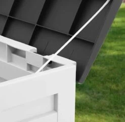 Boîte à Coussins Easy Life - Boîte à Coussins Pour L'extérieur - Boîte à Coussins De Jardin - 265 Litres - Résistant Aux Intempéries - Zwart/ Grijs -Jardin Meubles Magasin 1200x1178 11