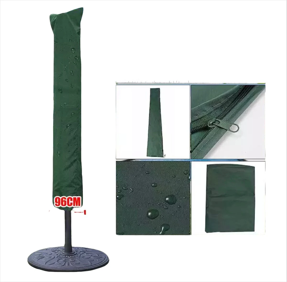 Housse Parasol Résistant Aux Intempéries Easy Life - Housse De Protection Parasol - Avec Fermeture Éclair - 190 X 96 - Vert Armée 2 Housse Parasol Résistant Aux Intempéries Easy Life - Housse De Protection Parasol - Avec Fermeture Éclair - 190 X 96 - Vert Armée – Image 2