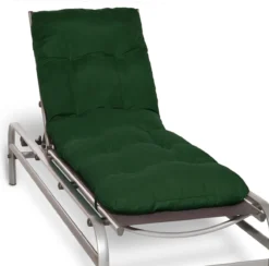 Beautissu Cushion Garden Cushion Lounger -Coussin De Bronzage Pour Salon De Jardin 190x60x8 Cm Vert - Coussins De Jardin En Matelas De Qualité Coussin - Flair RL