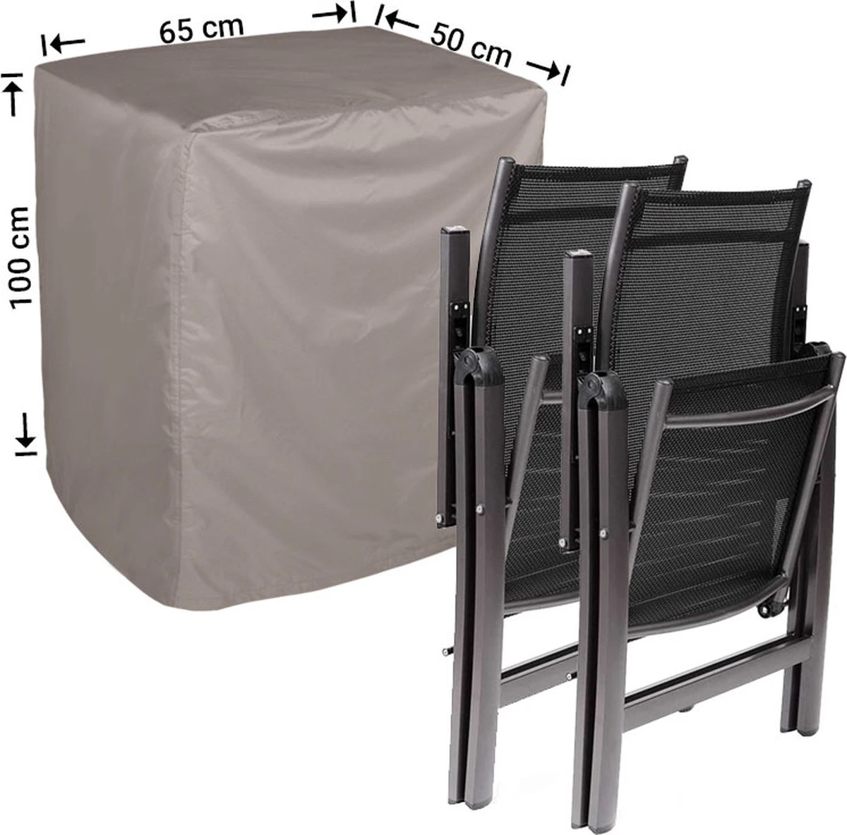 Housse Carrée 50 X 65 H : 100 Cm - Housse Chaise De Jardin - RFOLD50 1 Housse Carrée 50 X 65 H : 100 Cm - Housse Chaise De Jardin - RFOLD50