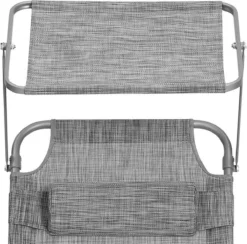 IN.HOMEXL Chaises De Jardin Pliables Lenox - Chaises De Jardin Chaises Longues - Oreiller Et Toit Ouvrant - Dossier Réglable - Métal - 150 Kg Chargeable - Grijs 11 IN.HOMEXL Chaises De Jardin Pliables Lenox - Chaises De Jardin Chaises Longues - Oreiller Et Toit Ouvrant - Dossier Réglable - Métal - 150 Kg Chargeable - Grijs -Jardin Meubles Magasin 1200x1184